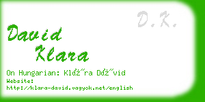 david klara business card